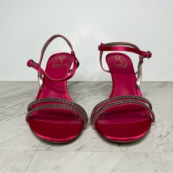 Sam Edelman Daisie Fuchsia Stiletto Heeled Sandal Pump 9 1/2 - Picture 2 of 15